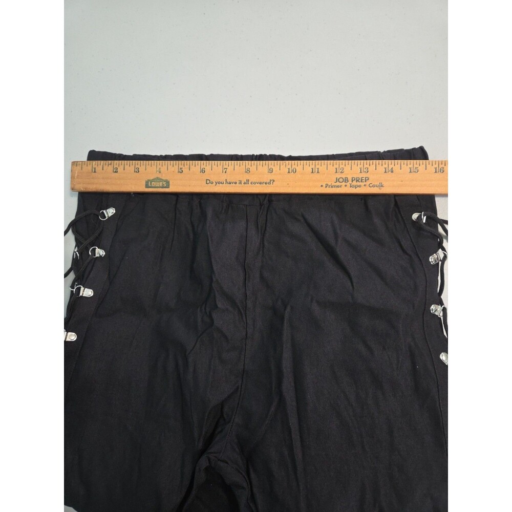 Xxxiticat Black Lace Up Pants Stretch Side Corset Punk Goth extra large - Picture 4 of 6